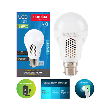 Rechargeable Lamp B22 LED