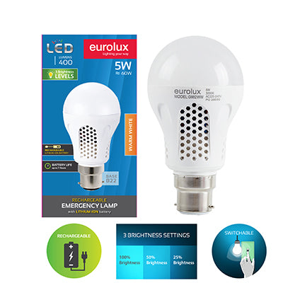 Rechargeable Lamp B22 LED