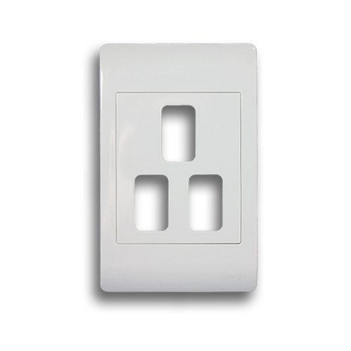 SYNERJI GRID PLATE 4X2 3-LEVER