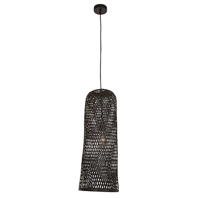 Jellis 250 BLK Pendant Black Woven Bamboo