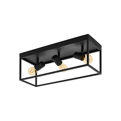 Black Silentina 3lt Ceiling Light