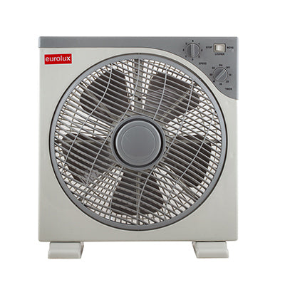 Plastic Box Fan 5 Blades White