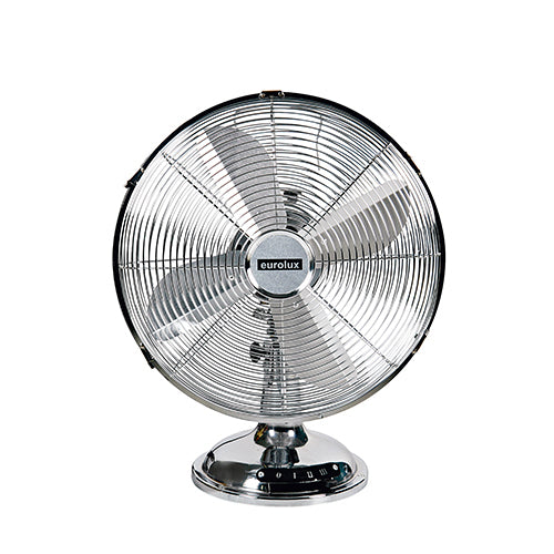 Desk Fan 4 Blades Satin Chrome