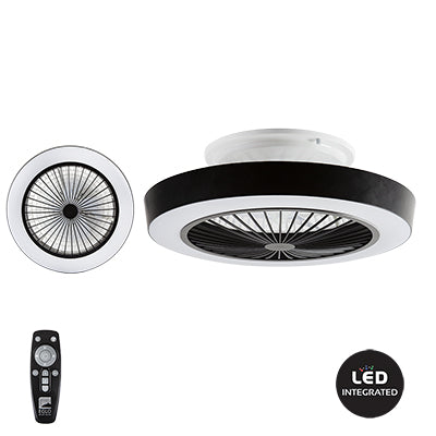 Sazan Ceiling Fan Black & White LED 40w