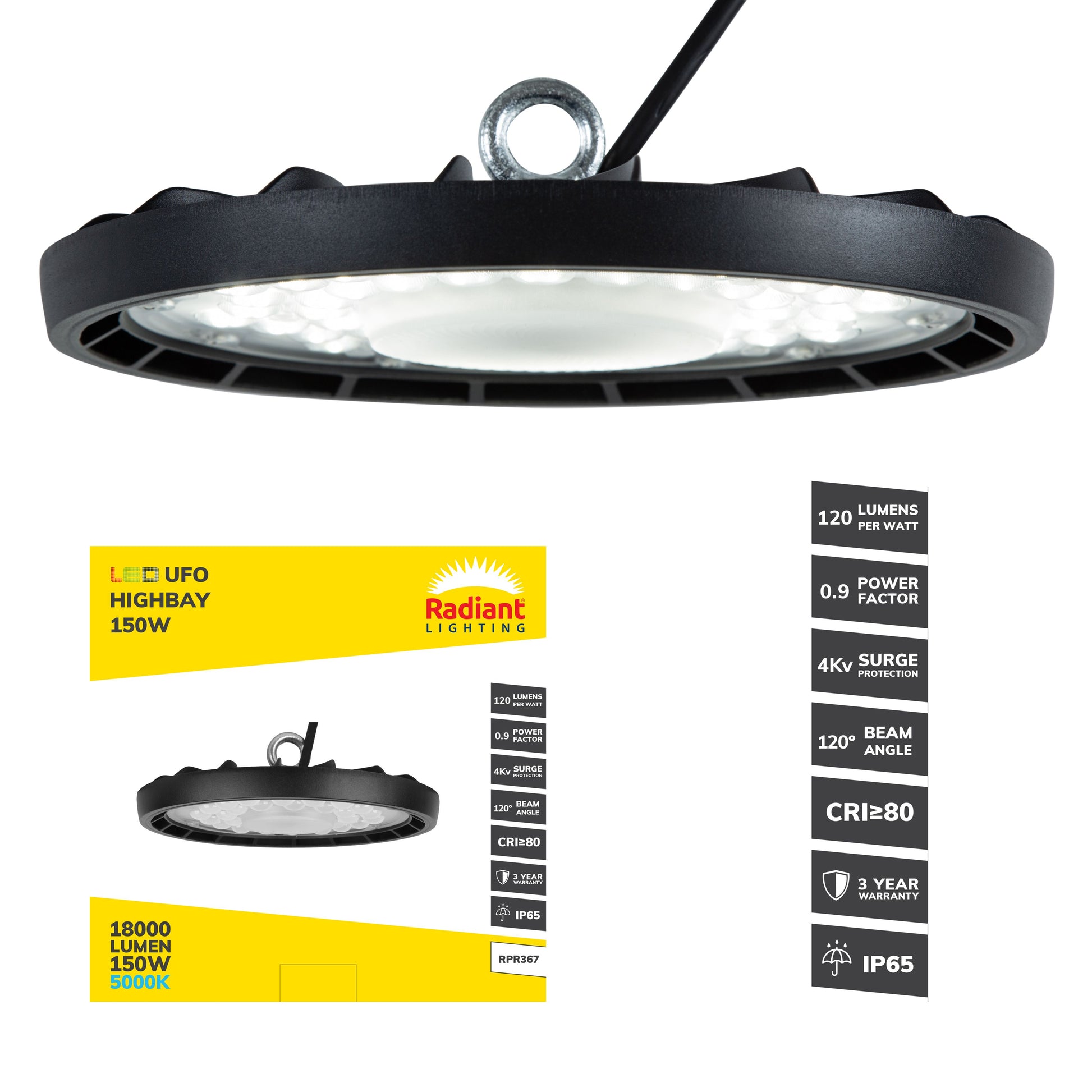 Eurolux UFO Highbay LED Ceiling Light 150W