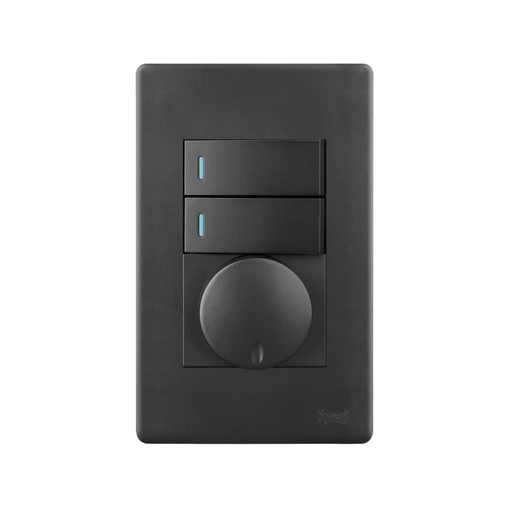 SYNERJI 4X2 2 LEVER & LIGHT DIMMER SWITCH