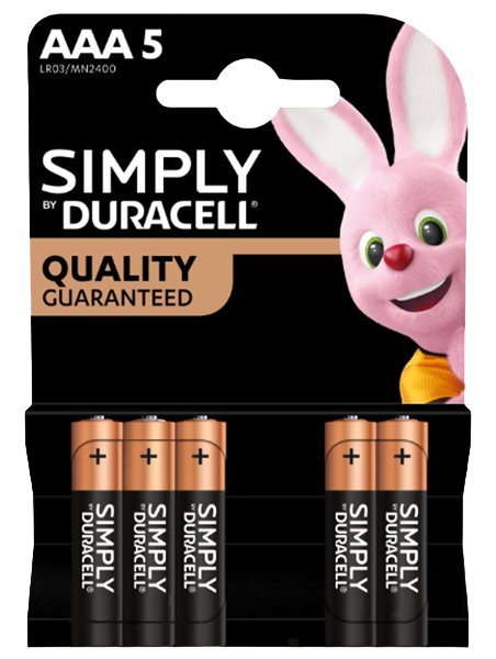 Duracell Simply AAA Alkaline Batteries (5-Pack)