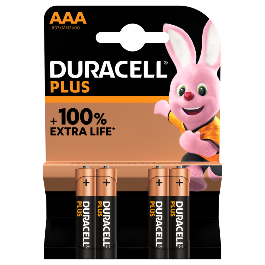Duracell Plus AAA Alkaline Batteries (4-Pack)