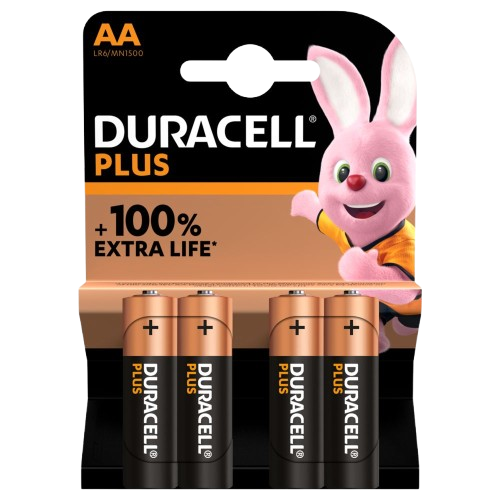 Duracell Plus AA Alkaline Batteries (4-Pack)