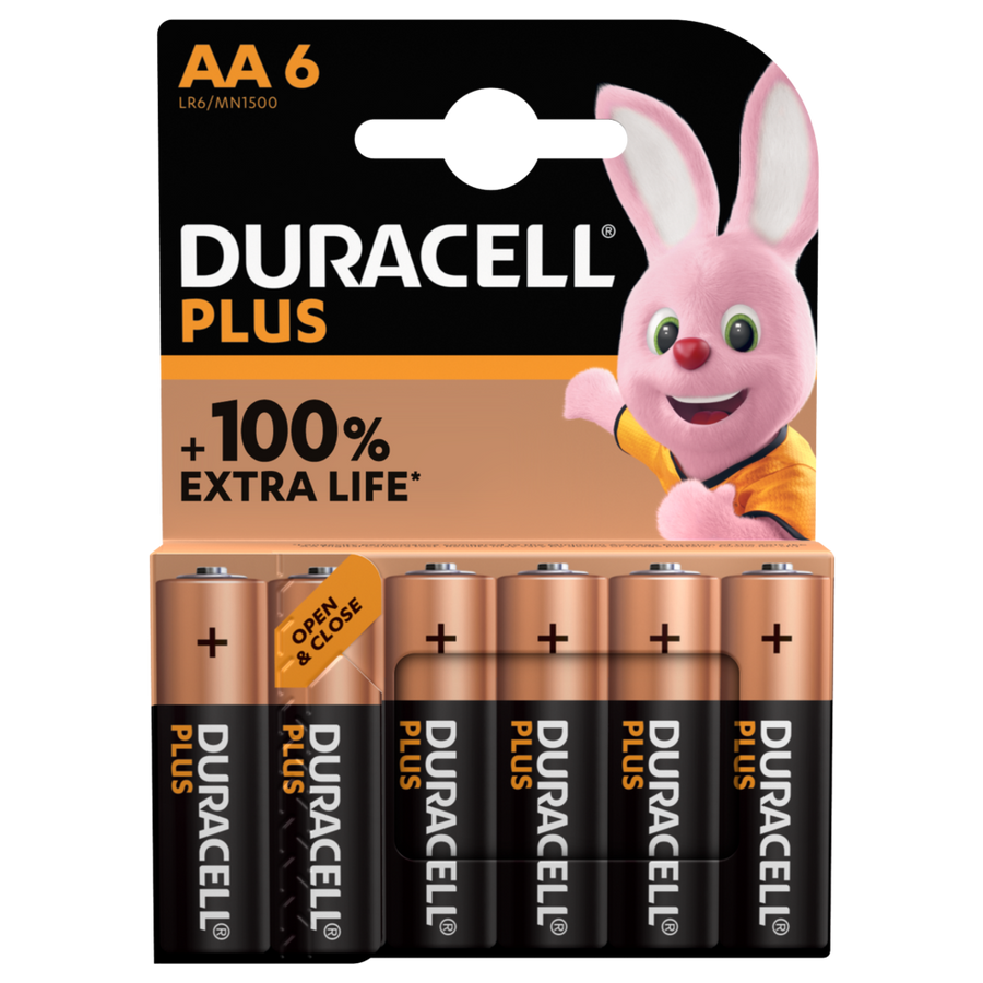 Duracell Plus AA Alkaline Batteries (6-Pack)