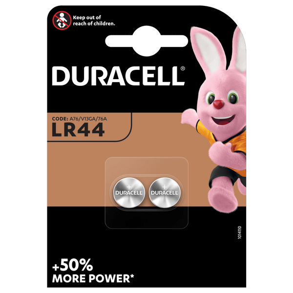 Duracell LR44 1.5V Alkaline Button Batteries (2-Pack)