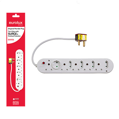 Wonder Plug 10 Way with Surge & Overload Protection