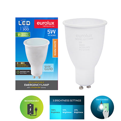 Rechargeable GU10 LED