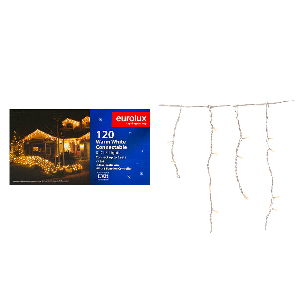Eurolux H91 – Icicle LED String Lights for Home & Festive Decor