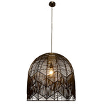Toulon BLK 450 Pendant Black Woven Rattan