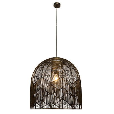Toulon BLK-600 Pendant Black Woven Rattan