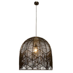 Toulon BLK-600 Pendant Black Woven Rattan