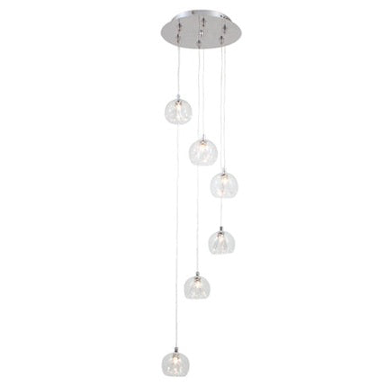 Crystal Cascading 6LT Pendant