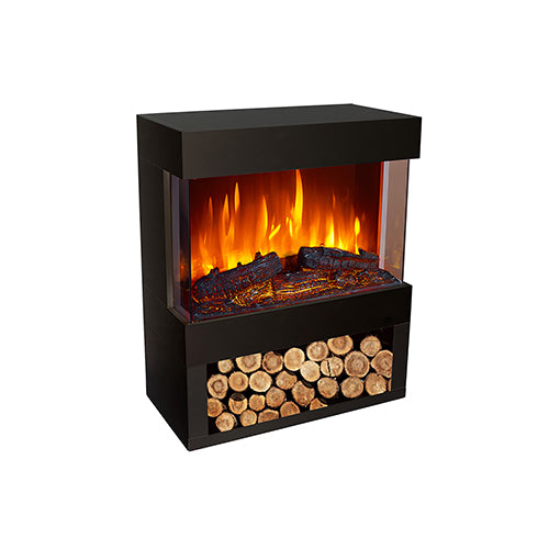 Radiant Modern 1800W Freestanding Electric Fireplace – Black Indoor Heater