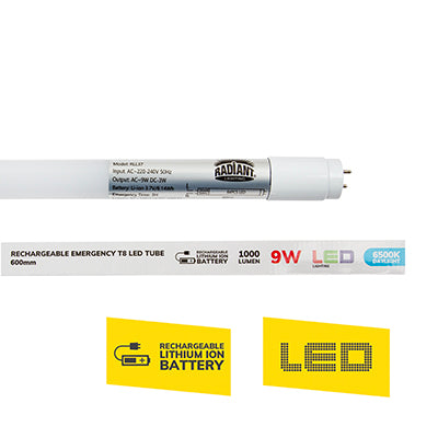 Eurolux 9W Rechargeable T8 Tube LED G13 6500K