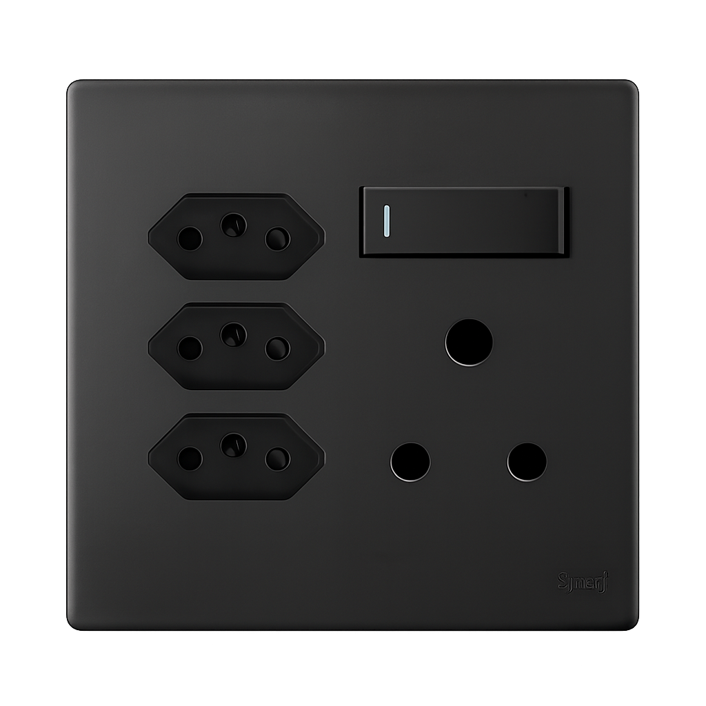 SYNERJI 4x4 RSA Double + 3x3 Pin Euro Socket (Matt Black)