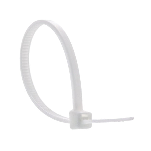 MCE White Cable Ties – T30RN (150x3.6mm, Pack of 100)