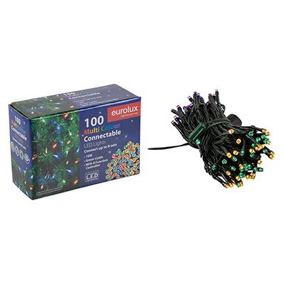 Eurolux H294MC – 100-LED 10 m Multi-Colour Connectable String Light