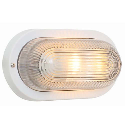 Oval Plastic Bulk Head 120mm 1x60w