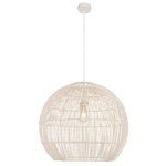 Erna 600 BLK Pendant Black Woven Rattan